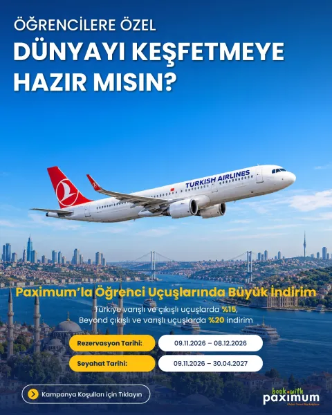 Öğrencilere Özel THY İndirimli Fırsatlar